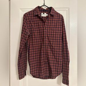 Topman Plaid Shirt - Maroon and Navy